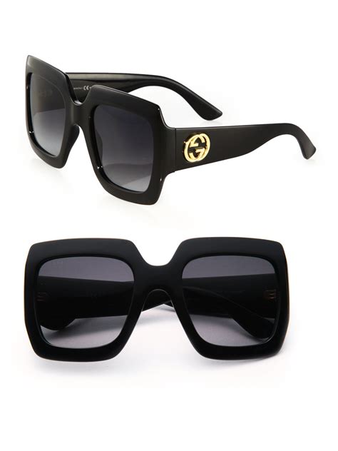 gucci 54mm core square sunglasses|gucci overzi sunglasses.